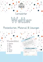 Vorschau - Arbeitsblätter - Übungseinheit Lernwörter zum Thema Wetter - Deckblatt