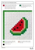 Vorschau - Arbeitsblätter - Pixelkunst in der Multiplikationstabelle – Großes 1x1 - Seite 3