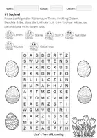 Vorschau - Arbeitsblätter - Suchsel - Frühling/Ostern (2.-4.Klasse) - Seite 1