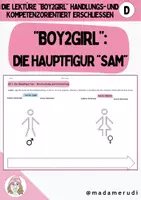 Vorschau - Unterrichtsreihen - Lektüre "boy2girl" - Die Hauptfigur Sam - Deckblatt