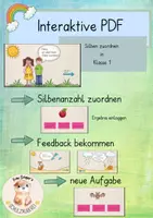 Vorschau - Interaktives Material - Silben zuordnen üben Klasse 1 - Interaktive PDF - Deckblatt