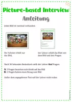 Vorschau - Aufgabenkarten - Picture-based Interview - mündliche Prüfung Quali und mittlerer Abschluss - Seite 1