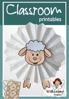 Vorschau - Mal- und Bastelvorlagen - Schaf aus Brottütenkranz basteln Frühlingsdeko Bauernhof - Deckblatt