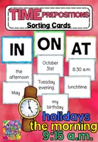 anteprima - Materiale interattivo - Time Prepositions Sorting Cards - Pagina di copertina