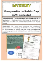 Vorschau - Stundenentwürfe - Mystery: Lösungsansätze zur Sozialen Frage - Deckblatt