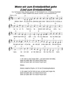 Vorschau - Anderer Materialtyp - LIED Wenn wir zum Erntedankfest gehn (Lied zum Erntedankfest) - HERBSTLIEDER HERBST ERNTEDANKFEST - Seite 1