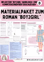 Vorschau - Stundenentwürfe - Materialpaket zur Lektüre boy2girl - Deckblatt