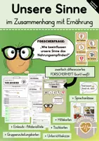 Vorschau - Stundenentwürfe - Sinne (5 Experimente- Doppelstunde) - Wie beeinflussen Sinne unser Nahrungsempfinden? - Deckblatt