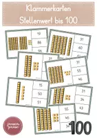 Vorschau - Aufgabenkarten - Klammerkarten Stellenwert Zahlen bis 100 - Deckblatt