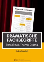 Vorschau - Arbeitsblätter - Drama - Rätsel zu den Fachbegriffen - Deckblatt