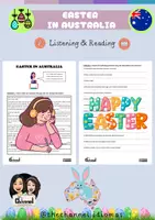 Aperçu - Feuilles d'exercices - EASTER IN AUSTRALIA – Listening & Reading Comprehension - Page de couverture