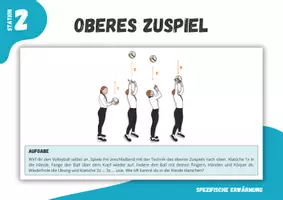 Vorschau - Stationenlernen - Volleyball⎮Spezifische Erwärmung für das obere Zuspiel - Seite 2