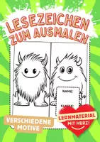 Vorschau - Arbeitsblätter - Lesezeichen zum Ausmalen - Deckblatt