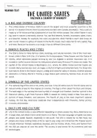 Vorschau - Arbeitsblätter - Reading comprehension - The United States (USA) - Seite 2