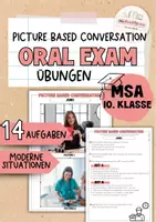 Vorschau - Präsentationen/Tafelbilder - MSA Englisch | Picture based conversation | Bildbeschreibung Übungen - Deckblatt
