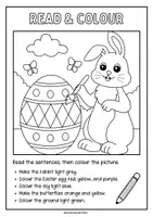Vorschau - Arbeitsblätter - Read and Colour Easter - Seite 1