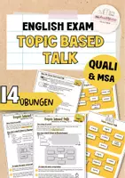 Vorschau - Arbeitsblätter - Oral English Exam | Topic Based Talk | MSA und Quali - Deckblatt