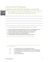 Aperçu - Préparation de séance / Séance complète - Shopping de seconde main avec le présent perfect - Fiche d’activité - Page 1