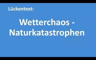 Vorschau - Arbeitsblätter - Lückentext: Überschwemmungen (mp3) A2/B1 - Deckblatt