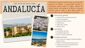 Vorschau - Arbeitsblätter - Conocer España - Reisführer zu den Comunidades Autónomas Spaniens erstellen (guías de viaje) - Seite 1