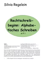 Vorschau - Arbeitsblätter - Lauttreue Wörter mit -e, aus: Alphabetisch schreiben, ab Kl. 1 - Deckblatt