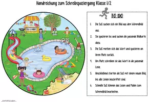 Vorschau - Arbeitsblätter - Schreibspaziergang SOMMER zu Wimmelbild Klasse 1/2 - Seite 2