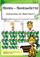 Vorschau - Präsentationen/Tafelbilder - Nomen - Namenwörter - Großschreibung - Legematerial - Tafelmaterial - Deckblatt