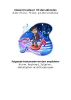 Vorschau - Arbeitsblätter - Klassenmusizieren: Four Chord Song - Tonart B-Dur (H-Dur) - Deckblatt
