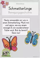 Vorschau - Anderer Materialtyp - Bewegungsgeschichte - Von der Raupe zum Schmetterling - Deckblatt
