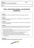 Vorschau - Klassenarbeiten - Klassenarbeit: Leserbrief verfassen / Erörterung – Öffentliche Verkehrsmittel für Jugendliche kostenlos? 🚌✍️ (inkl. EWH/Musterlösung) - Seite 1