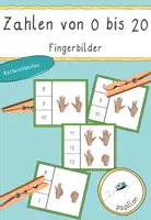 Vorschau - Stationenlernen - Klammerkarten Fingerbilder Zahldarstellung - Deckblatt