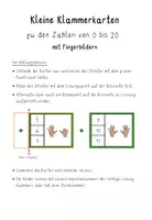 Vorschau - Stationenlernen - Klammerkarten Fingerbilder Zahldarstellung - Seite 1