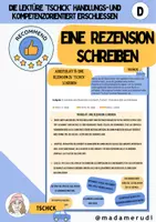 Vorschau - Unterrichtsreihen - Eine Rezension zum Jugendbuch Tschick schreiben - Deckblatt