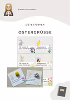Vorschau - Bildkarten - Ostergrüße für die Osterferien - Deckblatt