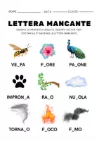 anteprima - Esercizi - Italiano - scheda di scrittura, esercizio di completamento - Pagina di copertina
