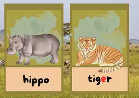 Vorschau - Poster - Wild Animals Picture and word cards - Seite 2