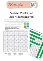 Vorschau - Arbeitsblätter - Suchsel Vivaldi und "Die vier Jahreszeiten" - Deckblatt