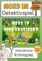 Vorschau - Arbeitsblätter - Escape Room Krimispiel / Mord im Dschungelcamp - Deckblatt