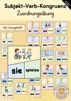 Vorschau - Spiele - Subjekt-Verb-Kongruenz (Puzzle - Personalpronomen) - Deckblatt