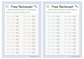 Vorschau - Arbeitsblätter - Freie Rechenzeit - Aufgabenkarten zum Rechnen (3. Klasse) - Seite 3
