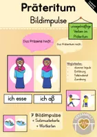 Vorschau - Fördermaterial/Inklusion - Präteritum (unregelmäßige Verben) - Bildimpulse - Deckblatt