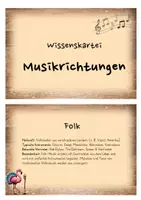 Vorschau - Anderer Materialtyp - Wissenskartei_Musikrichtungen - Seite 1