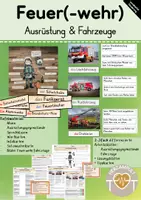 Vorschau - Stundenentwürfe - Feuer - Ausrüstung & Fahrzeuge der Feuerwehr (8. Stunde) - Deckblatt
