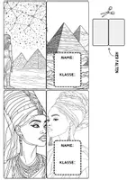 Vorschau - Arbeitsblätter - Ägypten Lesezeichen Buchzeichen Kunst basteln Ausmalbilder - Seite 2