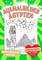 Vorschau - Mal- und Bastelvorlagen - Altes Ägypten Ausmalbilder Sphinx Pharaoh Lückenfüller Materialpaket - Deckblatt