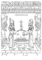 Vorschau - Mal- und Bastelvorlagen - Altes Ägypten Ausmalbilder Sphinx Pharaoh Lückenfüller Materialpaket - Seite 3