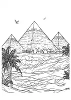 Vorschau - Mal- und Bastelvorlagen - Kunst Ägypten Ausmalbild Kunstidee Ausmalbilder - Seite 3