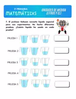 Vista previa - Hojas de trabajo - 3P MATEMATICAS T10 UNIDADES DE MEDIDA (CAPACIDAD Y MASA) - página 2