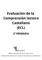 Vista previa - Hojas de trabajo - EVALUACIÓN DE LA COMPRENSIÓN LECTORA 2º DE PRIMARIA - Portada