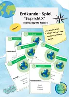 Vorschau - Spiele - Erdkunde Spiel "Sag nicht x" - Klasse 7/8 - Thema: Grundbegriffe - Deckblatt